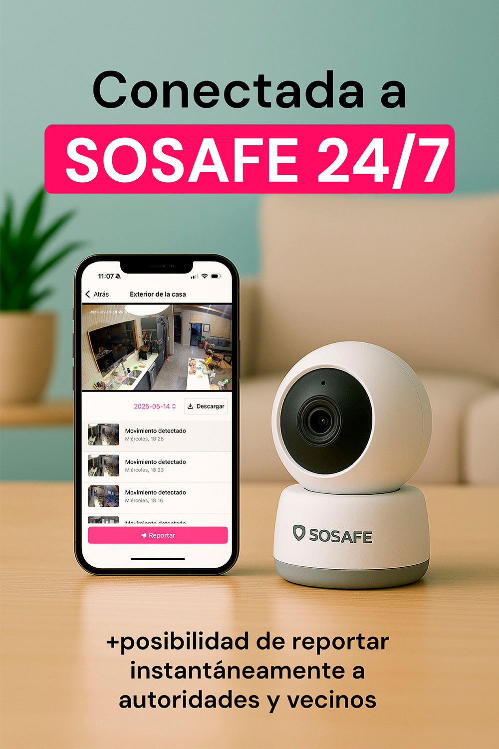 Cámara de Seguridad Interior SOSAFE Full HD