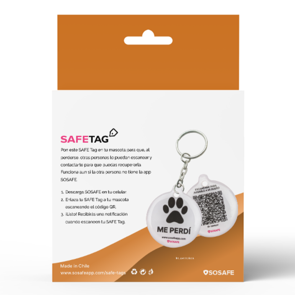 3 Placas SAFE Tag para Mascotas