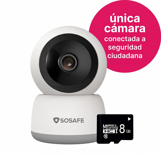 Cámara de Seguridad SOSAFE con tarjeta de memoria micro SD